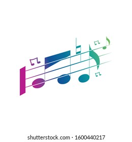 Music note symbols logo and icons template