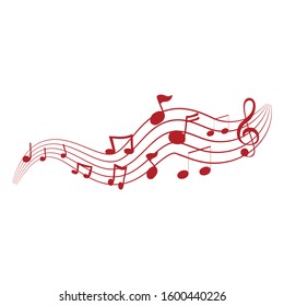Music note symbols logo and icons template