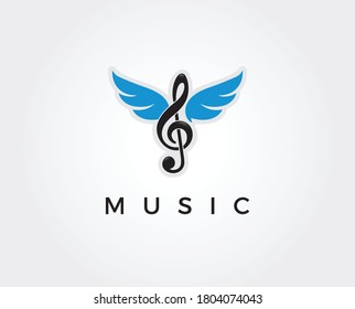 Music note symbols logo and icons template
