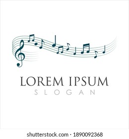 Music note symbols logo and icons template