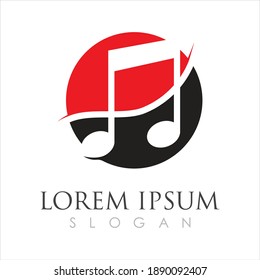 Music note symbols logo and icons template