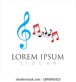 Music note symbols logo and icons template