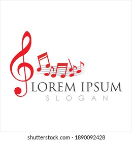 Music note symbols logo and icons template