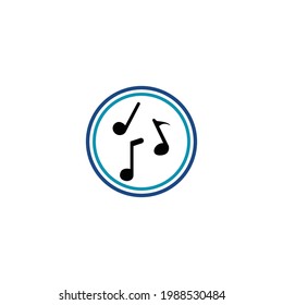 Music note symbols logo and icons template