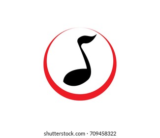 Music note symbols logo and icons template
