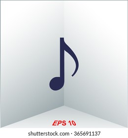 Music note symbols. Vector icon.