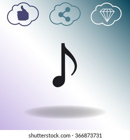 Music note symbols. Vector icon.