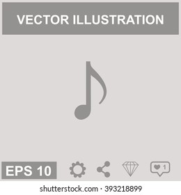 Music note symbols. Vector icon.