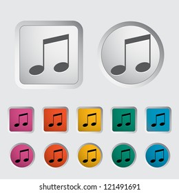 Music note symbols. Vector illustration.