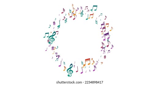 Symbole für Musiktitel, Vektorgrafik. Die Zeichen der Schallzusammensetzung sind platzen. Pop-Musikmuster Die Silhouetten der Doodle-Noten sind pausenweise. Geburtstagskarte, Hintergrund.