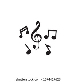 Music note symphony icon logo design inspiration vector template