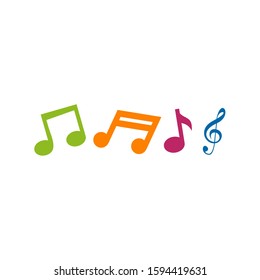 Music note symphony icon logo design inspiration vector template