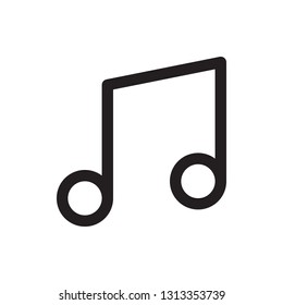 Music, note, tone icon in trendy outline style. Vector graphic illustration. Editable vector stroke. pixel perfect icon. EPS 10.