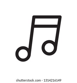 Music, note, tone icon in trendy outline style. Vector graphic illustration. Editable vector stroke. pixel perfect icon. EPS 10.