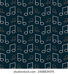 Music Note vector art design repeating pattern colorful illustration background