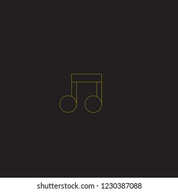 Music note vector icon