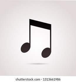Music note vector icon.
