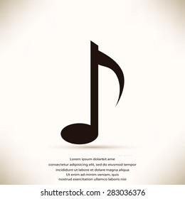 Music note vector icon