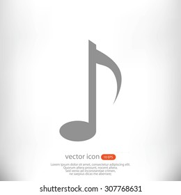 Music note vector icon