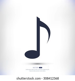 Music note vector icon
