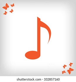 Music note vector icon