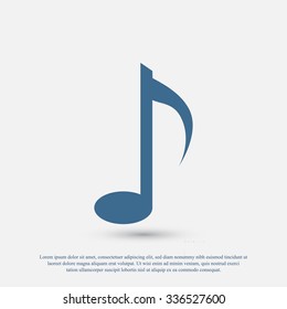 Music note vector icon