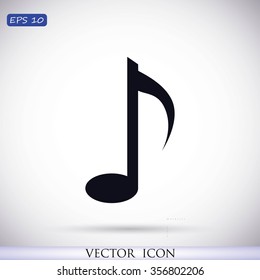 Music note vector icon