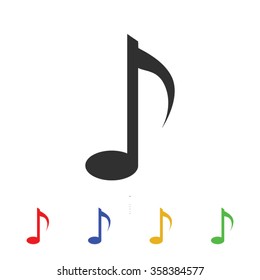 Music note vector icon