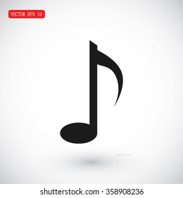 Music note vector icon