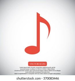 Music note vector icon