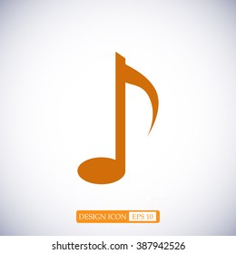 Music note vector icon