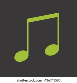 Music note vector icon