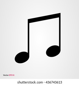 Music note vector icon