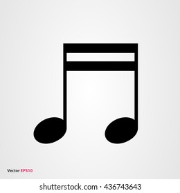 Music note vector icon