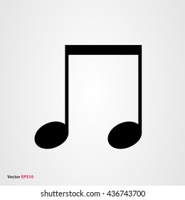 Music note vector icon