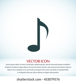 Music note vector icon