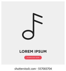 Music note vector icon