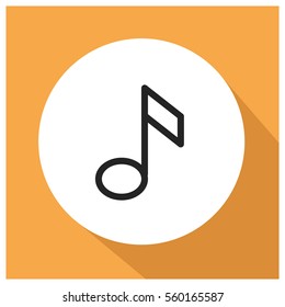 Music note vector icon