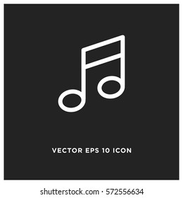 Music note vector icon