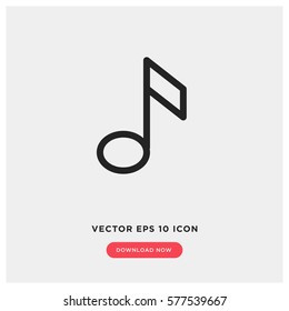 Music note vector icon
