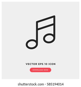 Music note vector icon