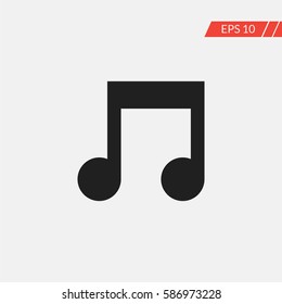 Music note vector icon