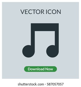 Music note vector icon