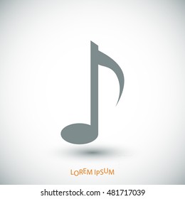 Music note vector icon, vector best flat icon, EPS