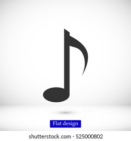Music note vector icon, vector best flat icon, EPS