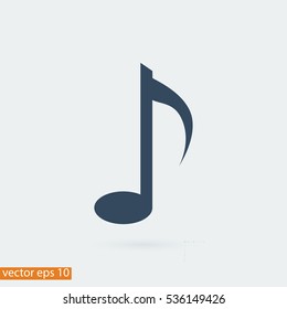 Music note vector icon, vector best flat icon, EPS