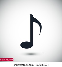 Music note vector icon, vector best flat icon, EPS