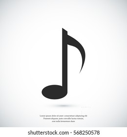 Music note vector icon, vector best flat icon, EPS
