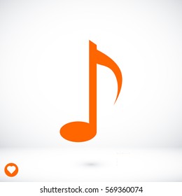Music note vector icon, vector best flat icon, EPS