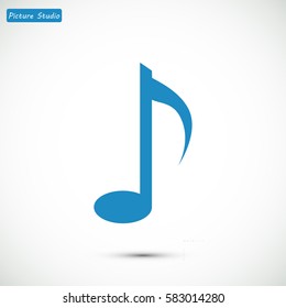 Music note vector icon, vector best flat icon, EPS